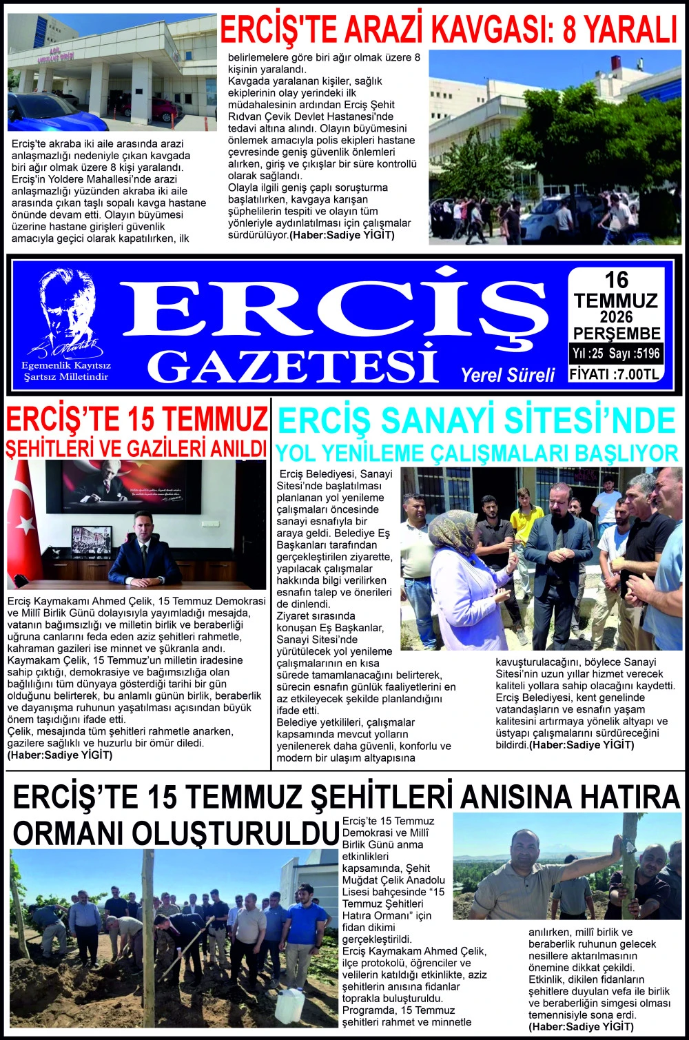 ERCİŞ GAZETESİ