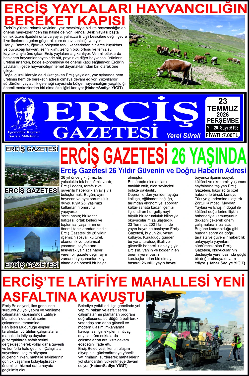 ERCİŞ GAZETESİ