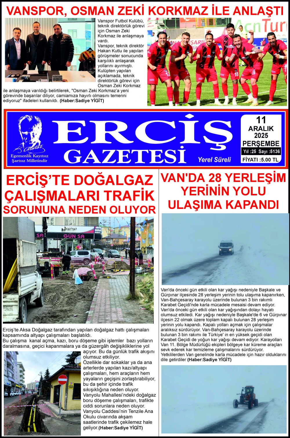 ERCİŞ GAZETESİ