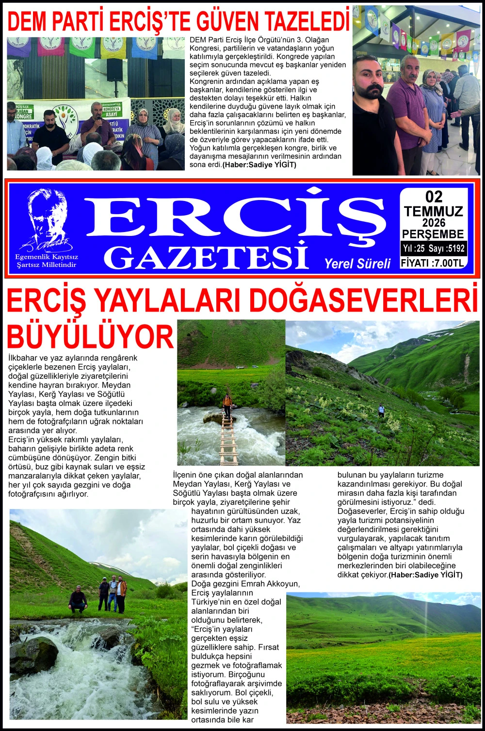 ERCİŞ GAZETESİ