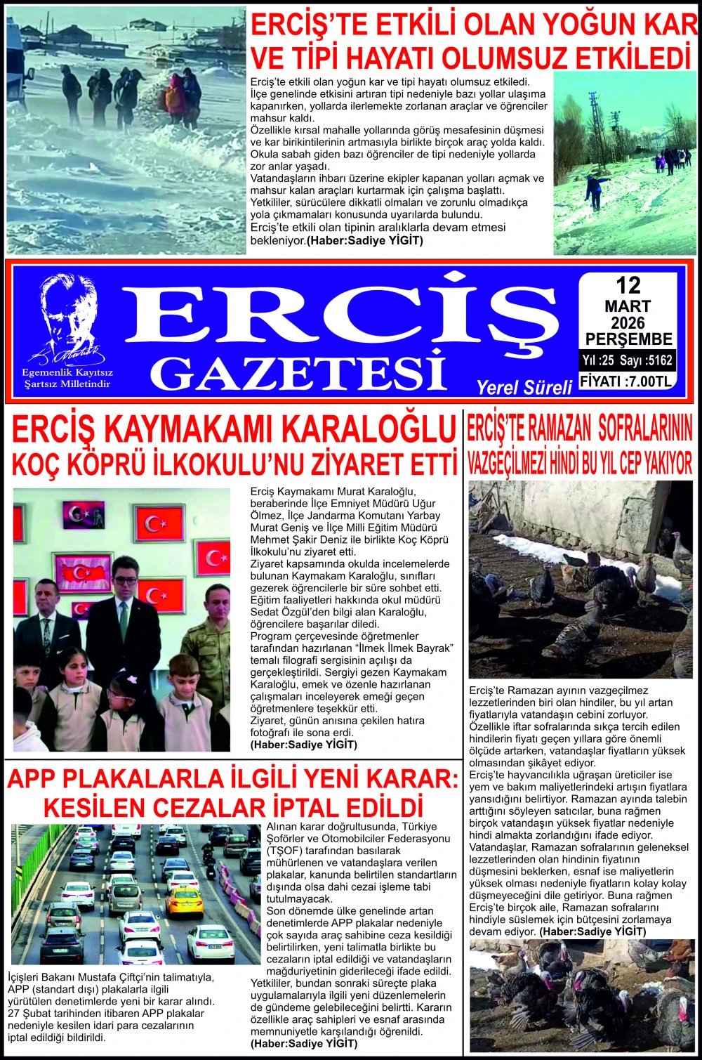 ERCİŞ GAZETESİ