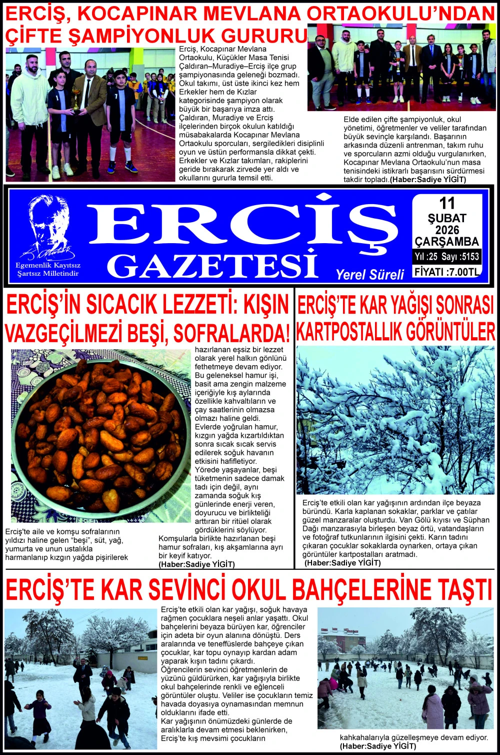 ERCİŞ GAZETESİ