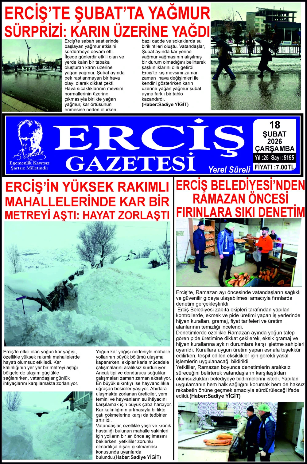 ERCİŞ GAZETESİ