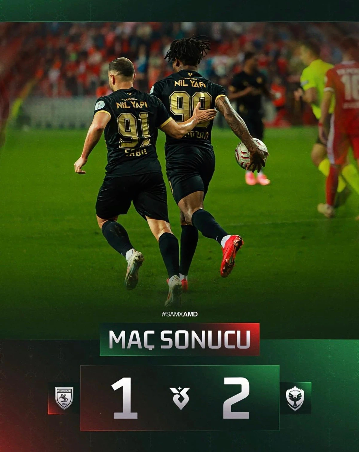 Amedspor Samsun&rsquo;da Kazandı, Zirveye Yerleşti