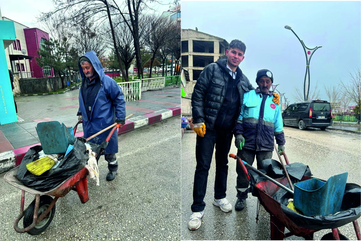 Erciş Belediyesi&rsquo;nin Fedak&acirc;r Temizlik G&ouml;revlisi: Kayakeser Esnafın G&ouml;nl&uuml;nde Taht Kurdu