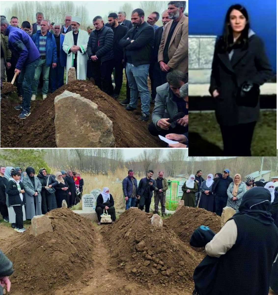 ERCİŞ’E TRAFİK KAZASI ACISI DÜŞTÜ  BABA VE İKİ KIZI YAN YANA TOPRAĞA VERİLDİ
