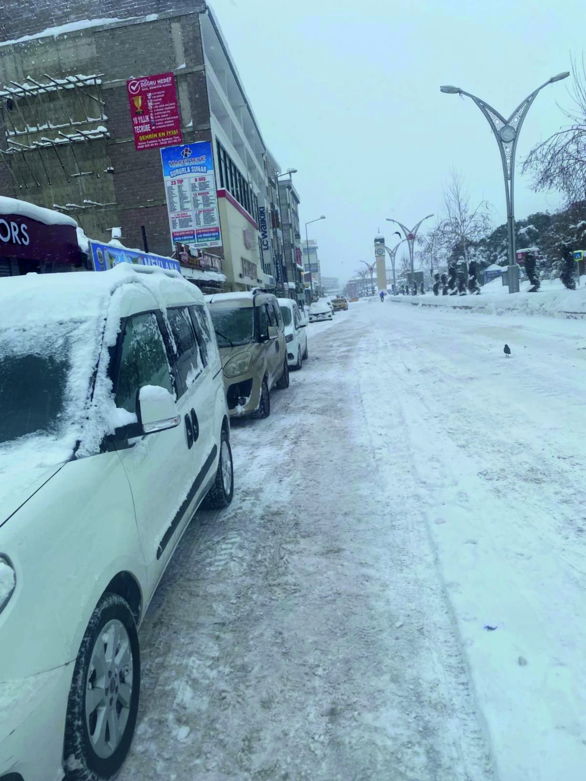 Erciş&rsquo;te yoğun kar yağışı hayatı fel&ccedil; etti