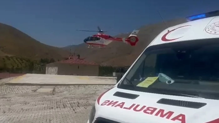 Kalp hastası ambulans helikopterle Van'a getirildi