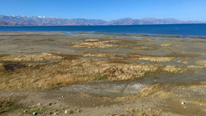 Renkli yazlardan sessiz çöl manzarasına: Van Gölü'nün 8 yıllık değişimi