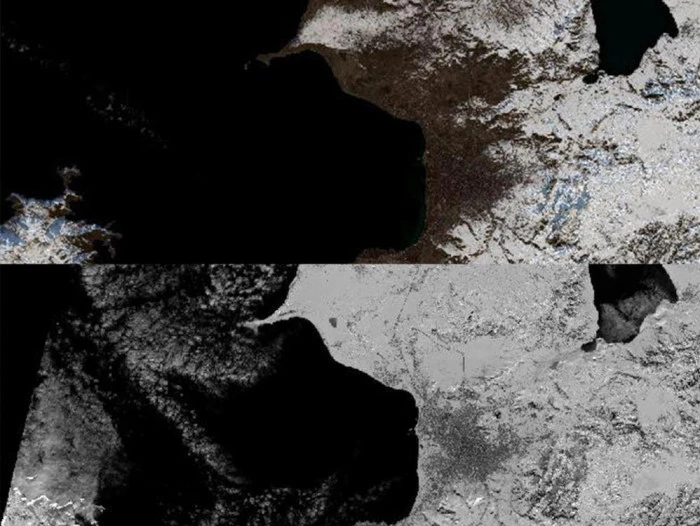 Van G&ouml;l&uuml; &ccedil;evresinde kar &ouml;rt&uuml;s&uuml; arttı: Uydu g&ouml;r&uuml;nt&uuml;leri umut verdi