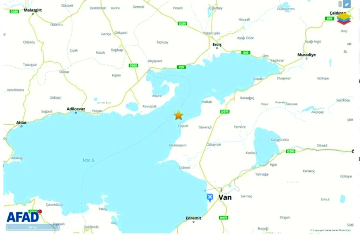 Van&rsquo;da 3.8 b&uuml;y&uuml;kl&uuml;ğ&uuml;nde deprem