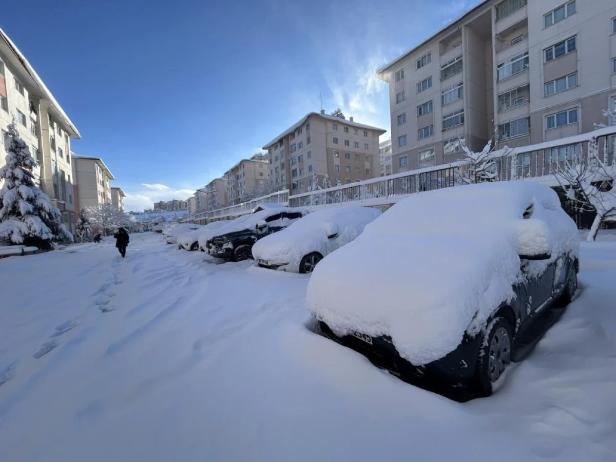 Van'da kış mevsiminin son g&uuml;nlerinde kar bereketi