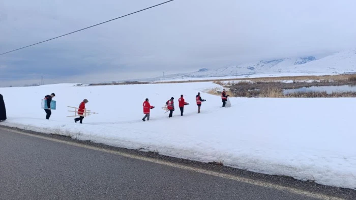Van&rsquo;da yaban hayvanları unutulmadı